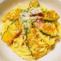 いちごみるく0723's cooksnap of when they made 豆腐で簡単♡南瓜のクリームパスタ.