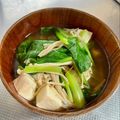 azbjbn's cooksnap of when they made 小松菜 えのき 豆腐の味噌汁^^.