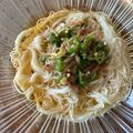 aimy_nh's cooksnap of when they made ♪おくら茗荷トマトのせの冷たいうどん♪.