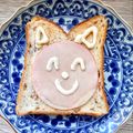 悠LOVE航's cooksnap of when they made M字に折れた食パンは猫ちゃんパン.