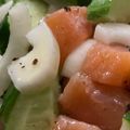 MULA's cooksnap of when they made ☆サーモンときゅうりのマリネ☆.