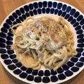 nabeka's cooksnap of when they made 簡単濃厚♪冷凍うどんでカルボナーラ.