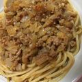 クックM6DK2O☆'s cooksnap of when they made 食欲そそるピリ辛☆鶏そぼろ納豆パスタ.