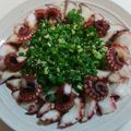 ouron's cooksnap of when they made タコのネギまみれ.