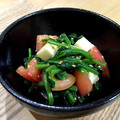 らみの's cooksnap of when they made ほうれん草とトマトのわさびチーズ和え.