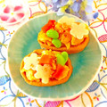 hikarin♪'s cooksnap of when they made 炒り玉子とお花飾りのお稲荷さん.