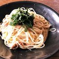 matsutomo☆'s cooksnap of when they made シーチキンと梅と大葉の和風パスタ.