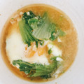 クックTHM5YF☆'s cooksnap of when they made レタスと半熟玉子のお味噌汁.
