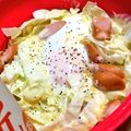 あさぱん15's cooksnap of when they made 春キャベツとウインナーのカルボナーラ風.