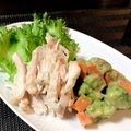 misatona's cooksnap of when they made 蒸し鶏 アボカド 人参のゴマドレサラダ.