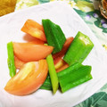 yumihuar's cooksnap of when they made あえるだけ♪オクラとトマトのからし醤油.