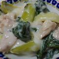 横山允謙's cooksnap of when they made 簡単♡チンゲン菜と豚肉のクリーム煮.