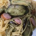 にゃんこりんご's cooksnap of when they made ワンポット☆ナスとベーコンのパスタ.