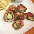 zaike's cooksnap of when they made ズッキーニの肉巻き～梅ソース添え.