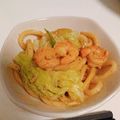 プチたい焼き's cooksnap of when they made プリッとさっぱり✿エビ塩焼きうどん.