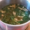 チコリママ's cooksnap of when they made モロヘイヤと油揚げの味噌汁.