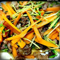 ふぅ〜さん's cooksnap of when they made 豚コマと豆苗のオイマヨ炒め.