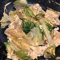 whha's cooksnap of when they made こどもが大好き！ロメインレタスの卵とじ.