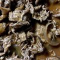 週末は主夫になります's cooksnap of when they made あり物で作るビーフストロガノフ風牛肉煮込.