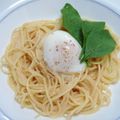 まくのうち's cooksnap of when they made じゃがいもと明太子の温玉のせパスタ.