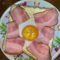 ☆☆チャコ☆☆'s cooksnap of when they made トースターで簡単★ベーコンエッグトースト.
