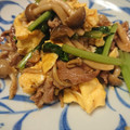 旅する狸's cooksnap of when they made 味付け簡単☆豚肉としめじの卵炒め.