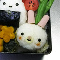 ☆ありか358☆'s cooksnap of when they made キャラ弁＊簡単♪俵形おにぎりうさぎちゃん.