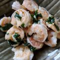 森家の晩御飯's cooksnap of when they made 塩麹さんdeエビのにんにく炒め.
