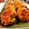 ちょこふみ's cooksnap of when they made 青しそが香る☆鶏つくねの照り焼き.