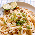 ふちぽん☆'s cooksnap of when they made ✿秋色かほる♬すだちと茸の焼きうどん✿.