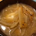 くろぷっちー's cooksnap of when they made 懐かしい味【大根と半熟玉子のお味噌汁】.