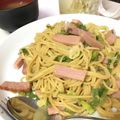 ヘタ子's cooksnap of when they made 長ネギとベーコンのバター醤油パスタ☆.