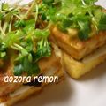 青空レモン's cooksnap of when they made のりとチーズを挟んだピリから豆腐ステーキ.