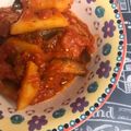 mmmmint＊'s cooksnap of when they made トマトとじゃがいものベーコンチーズ焼き.