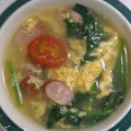 クックかわまい's cooksnap of when they made ほうれん草とソーセージのかき玉スープ♪.