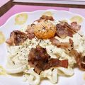 Aiueok♪'s cooksnap of when they made お豆腐ソースのカルボナーラうどん.
