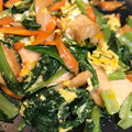にこにこくうたん's cooksnap of when they made 小松菜と人参の卵とじ.