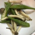 yako777's cooksnap of when they made 箸休め❀しめじとオクラの和え物.