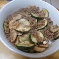 単！！'s cooksnap of when they made ズッキーニとエリンギのそぼろ炒め☆丼にも.
