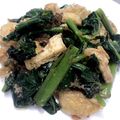 しーさん嫁's cooksnap of when they made ツルムラサキと油揚げ炒めメンツユと鰹節で.