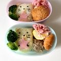 おーうめー's cooksnap of when they made すみっコぐらしキャラ弁エプロンねこ♡.