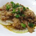 ちばたま's cooksnap of when they made 大根ステーキの豚肉そぼろがけ.