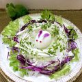 はらぺこしろうさぎ's cooksnap of when they made 巣ごもり卵のピリ辛レタスサラダ.
