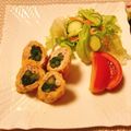 yesmama's cooksnap of when they made ☆つるむらさきチーズ入り肉巻きフライ☆.