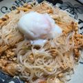 みぃこ☆ママ's cooksnap of when they made 納豆とキムチのしらたきぱすた.