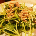 ダッフィーニーうに's cooksnap of when they made 豆苗とツナの粒マスタード醤油炒め☆.