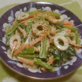 えれぼん's cooksnap of when they made 簡単一品☆小松菜と竹輪の胡麻ダレ.