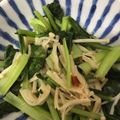 みぃぽん303030's cooksnap of when they made 小松菜とエノキのペペロンバター醤油.