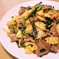 柴犬ジュン's cooksnap of when they made 美味しすぎ♡簡単スタミナ♡ニラ玉豚キムチ.