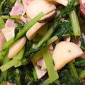 〜tinr～'s cooksnap of when they made チンゲンサイの間引き菜とベーコンの炒め物.